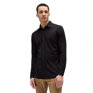 Men's Black Casual Button Down Shirt